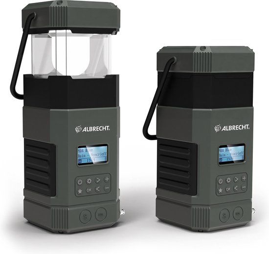 Albrecht audio Albrecht DR 114 DAB+ Outdoor Radio met Bluetooth, SOS, Lamp, Zonne-energie & PowerBank - Zwart