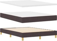 vidaXL Boxspringbed met matras Donkerbruin 160 x 200 cm Stof
