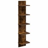 vidaXL Wandplank Gerookt eiken 22 x 15 x 100 cm Bewerkt hout