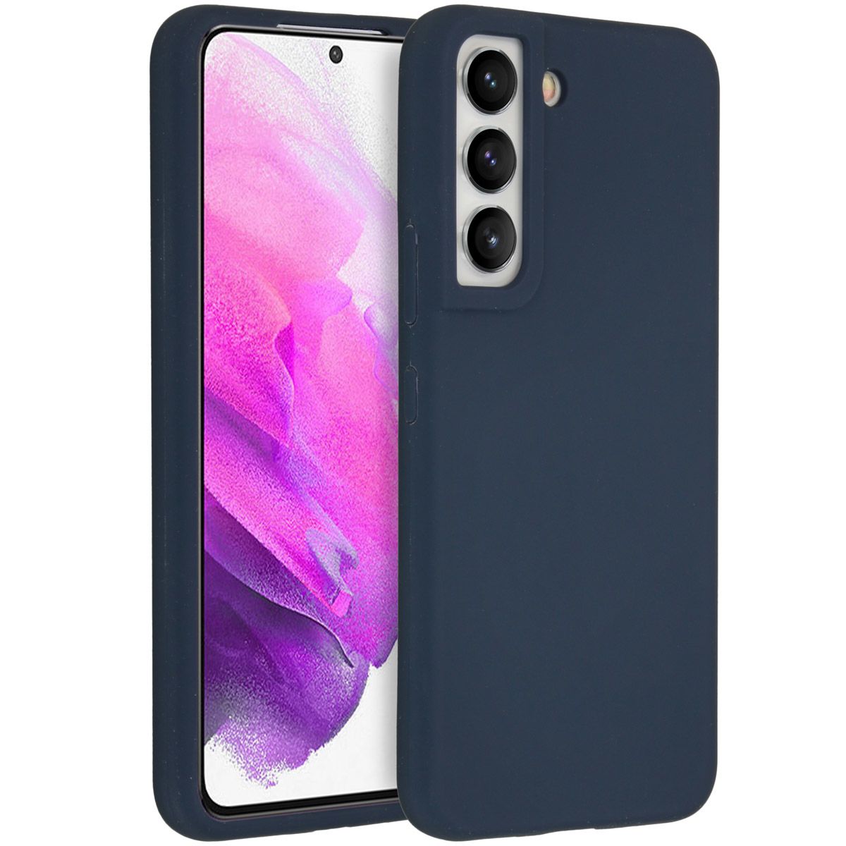Accezz Liquid Silicone Backcover for Samsung Galaxy S22 - Dark Blue