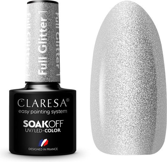 CLARESA Gel Polish FULL GLITTER 1 - 5g - Glitter Gel Nail Polish