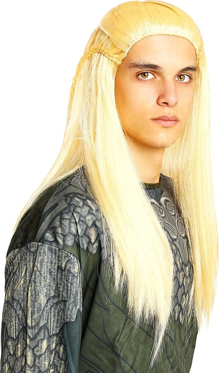 Funidelia Legolas pruik - Lord of the Rings voor vrouwen en mannen The Lord of the Rings - Wit