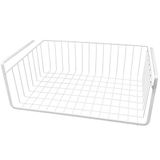 Southern Homewares 15" White Wire Under Shelf Organizer Basket