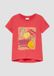 s.Oliver T-shirt à paillettes corail Filles Coton Col rond Imprimé - taille 116/122