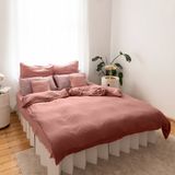 LILIMAUS Housse de couette 200x220 cm mousseline coton vieux rose
