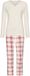 Pastunette - Alpine Creme - Pyjama - Viscose/Velours - Creme - Geruit - Maat 42