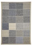 Tapis d'intérieur et d'extérieur, tissage plat, 160 x 230 cm, beige et bleu