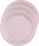 Santex Feest gebaksbordjes - lichtroze - 10x - karton - 17 cm - rond