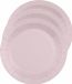 Santex Feest gebaksbordjes - lichtroze - 10x - karton - 17 cm - rond