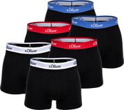 s.Oliver Boxershorts Set van 6 Mannen Zwart Contrast Logo Stretch-katoen XXL
