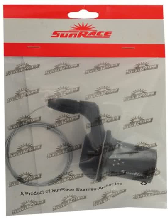 Sunrace Versteller twist rechts 5 speed grijs -wit shimano compatible - GRIJS