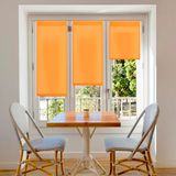 Blindecor Ara Lichtdoorlatend rolgordijn linnen, Easy Fix, Oranje, 52 x 180 cm