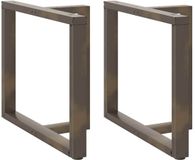 vidaXL Pieds de table - 2 pièces - Forme en T - 100x35x(72-73) cm - Acier - Naturel