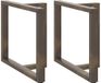 vidaXL Pieds de table - 2 pièces - Forme en T - 100x35x(72-73) cm - Acier - Naturel