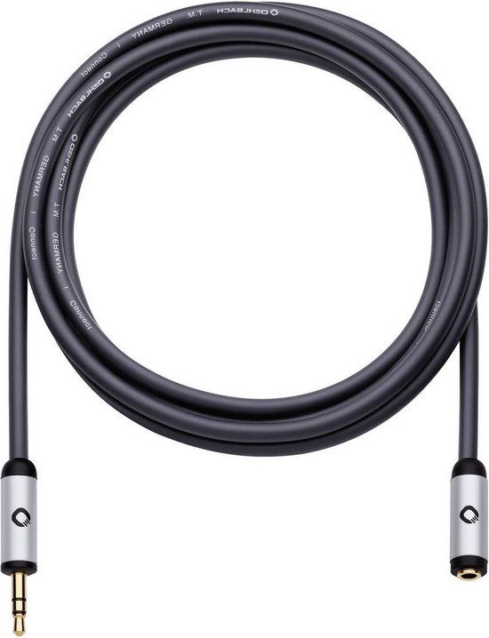 Oehlbach i-Connect J-35 EX - 5m Jack Audio Verlengkabel - Zwart