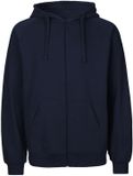 Neutral Unisex Tiger Cotton Hoodie With Zipper NET63301 - Navy - 3XL