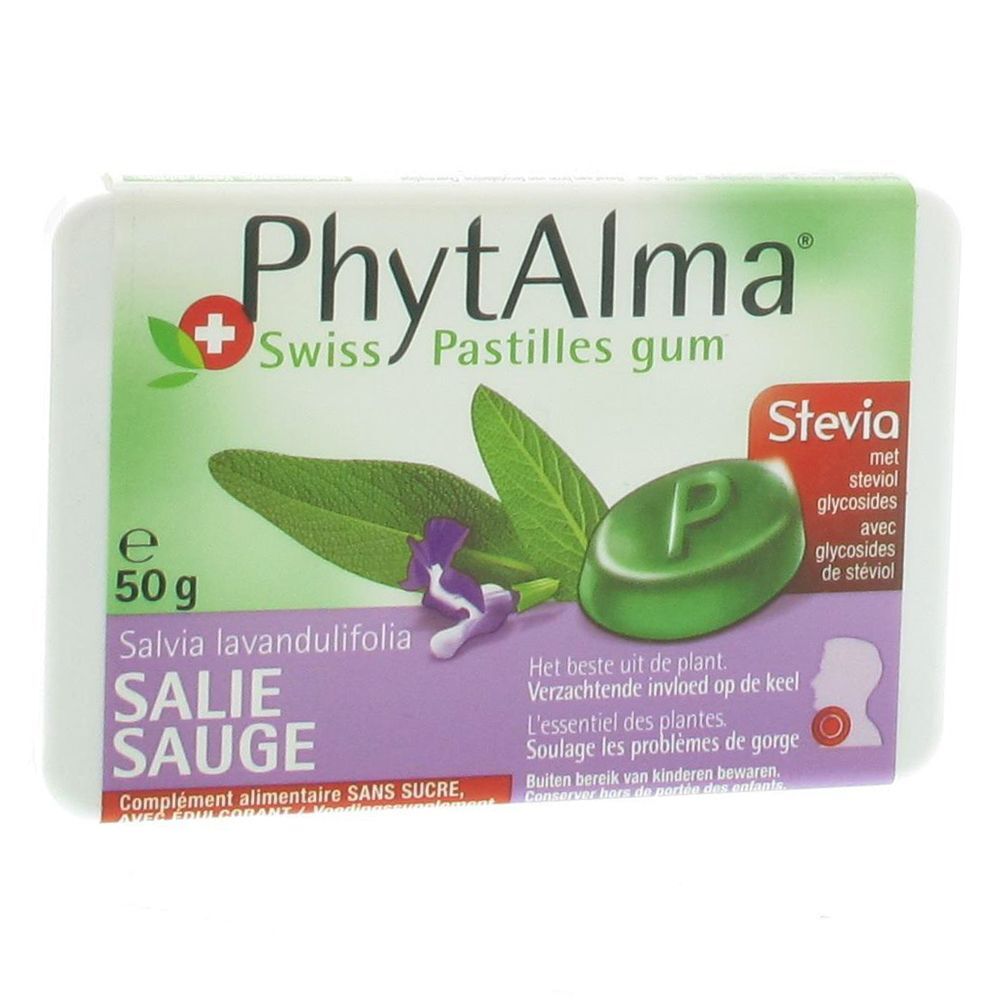 PhytAlma Phytalma Salie Zonder Suiker 50 g kauwgom