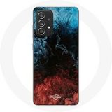 Maniacase Hoesje voor Samsung Galaxy A33 5G abstracte textuur achtergrond rood zwart blauw