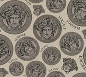 A.S. Création Versace Wallpaper beige grijs luxe behang designer vliesbehang logo Medusa 386112 10,05x0,70m Made in Germany