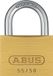 ABUS Schloss 55 Vorhangschloss Messing 2858 Gold