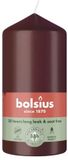 Bolsius Stompkaars Velvet Red Ø58 x 120 mm – 33 Branduren – 6 Stuks – Donkerrode Sfeerkaarsen