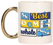 Bellatio Decorations Cadeau koffie/thee mok - de beste oom - van de wereld - goud - 300 ml - keramiek