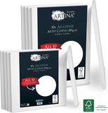 Artina Akademie schildersdoeken - Set van 10 canvas - verschillende maten 30 x 40 cm (5) en 20 x 20 cm (5) set canvas - FSC® hout van 100% katoen - spieraam in academie kwaliteit - 280 g/m² om te beschilderen