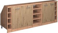 Vicco R-Line Keukenkast voor schuine wand – 210 cm Set van 5 kastrompen 60 cm diepte Artisanaal eiken