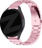Bandz stalen band 'Classic' geschikt voor Galaxy Watch 7 (40 & 44mm) / Galaxy Watch 6 (Classic) / 5 40mm & 44mm / 5 Pro / 4 & 4 Classic / Watch FE - stalen materiaal smartwatch bandje - Incl. inkorter - roze metalen bandje