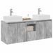 vidaXL Badkamerkast set 3 st Betongrijs 129 x 41 x 79,5 cm
