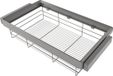 Emuca Kit bestaande uit Quartz Draadlade en verstelbaar frame voor kasten, Soft close en volledige uittrekgidsen, 90 cm module, titanium afwerking