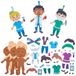 Baker Ross FN059 Doctor & Nurse Mix & Match Decoratiesets, 8 stuks, decoratiesets voor kinderen