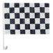 AZ FLAG Autovlag Zwart-wit geblokt 45x30 cm Mesh Polyester Zuignap