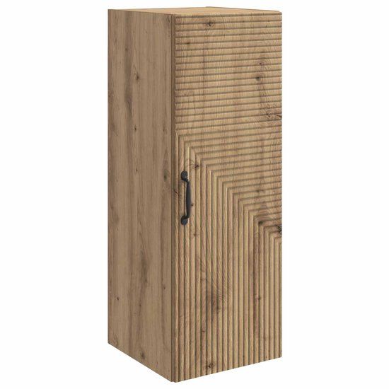 vidaXL Wandkast 33 x 34,5 x 90 cm Bewerkt hout Artisanaal eiken