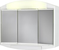 Allibert KALY toiletkast 3 spiegeldeuren wit kunststof 1 UTE conform BEL stopcontact 1 verlichtingsschakelaar 59 cm breed