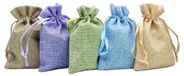 Sacs en jute avec cordon de serrage, lot de 5, 14x18 cm, convient aux calendriers de l'Avent et aux projets de bricolage