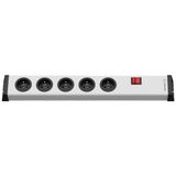 EHMANN 0201x02052301 universele stopcontact met schakelaar, 5-voudig, zonder kabel, kan met eigen kabel worden verbonden