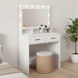 vidaXL - Kaptafel - Wit - 79 x 41 x 135 cm - Bewerkt hout