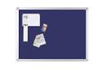 BoardsPlus Prikbord, Vilten Memobord Blauw, Geanodiseerd Aluminium Omlijsting, 60x45 cm