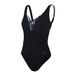 Speedo OpusGem DD+ 1-delig badpak voor dames met shaping-print | Shapewear | Strand- en vakantiebadmode, zwart/Oxid Grijs/Wit, 44