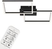 Briloner LED Plafondlamp - Dimbaar met Afstandsbediening - CCT - Nachtlichtfunctie en Timer - Zwart