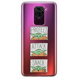 ERT GROUP mobiel telefoonhoesje voor Xiaomi REDMI NOTE 9 origineel en officieel erkend Star Wars patroon Baby Yoda 009 optimaal aangepast aan de vorm van de mobiele telefoon, gedeeltelijk bedrukt