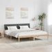 Maison Exclusive - Cadre de lit, marron et gris foncé, 180 x 200 cm, pin massif
