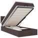 vidaXL Lit avec matelas et LED marron foncé 140x190 cm tissu