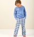 Little Label jongens pyjama-set grote blauwe ruit 170/176