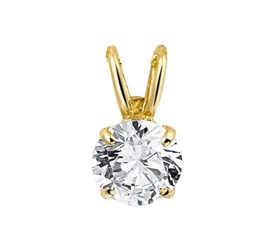 The Jewelry Collection Hanger Zirkonia - Geelgoud