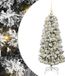 vidaXL - Kunstmatige - Hinged - Kerstboom - 150 - LED's - Groen - en - Wit - 120 - cm