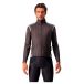 Castelli veste de cyclisme Rain or Shine Hommes Marron Réfléchissant - PERFETTO RoS LONG SLEEVE CHARCOL PINSTRIPE - 2XL