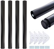 Ibenzoa® Pieds de table Jeu de quatre - Hauteur réglable - Noir - Métal