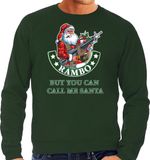 Bellatio Decorations Rambo Grote maten Foute Kerst sweater / Kerst trui Rambo but you can call me Santa groen voor heren - Kerstkleding / Christmas outfit XXXL